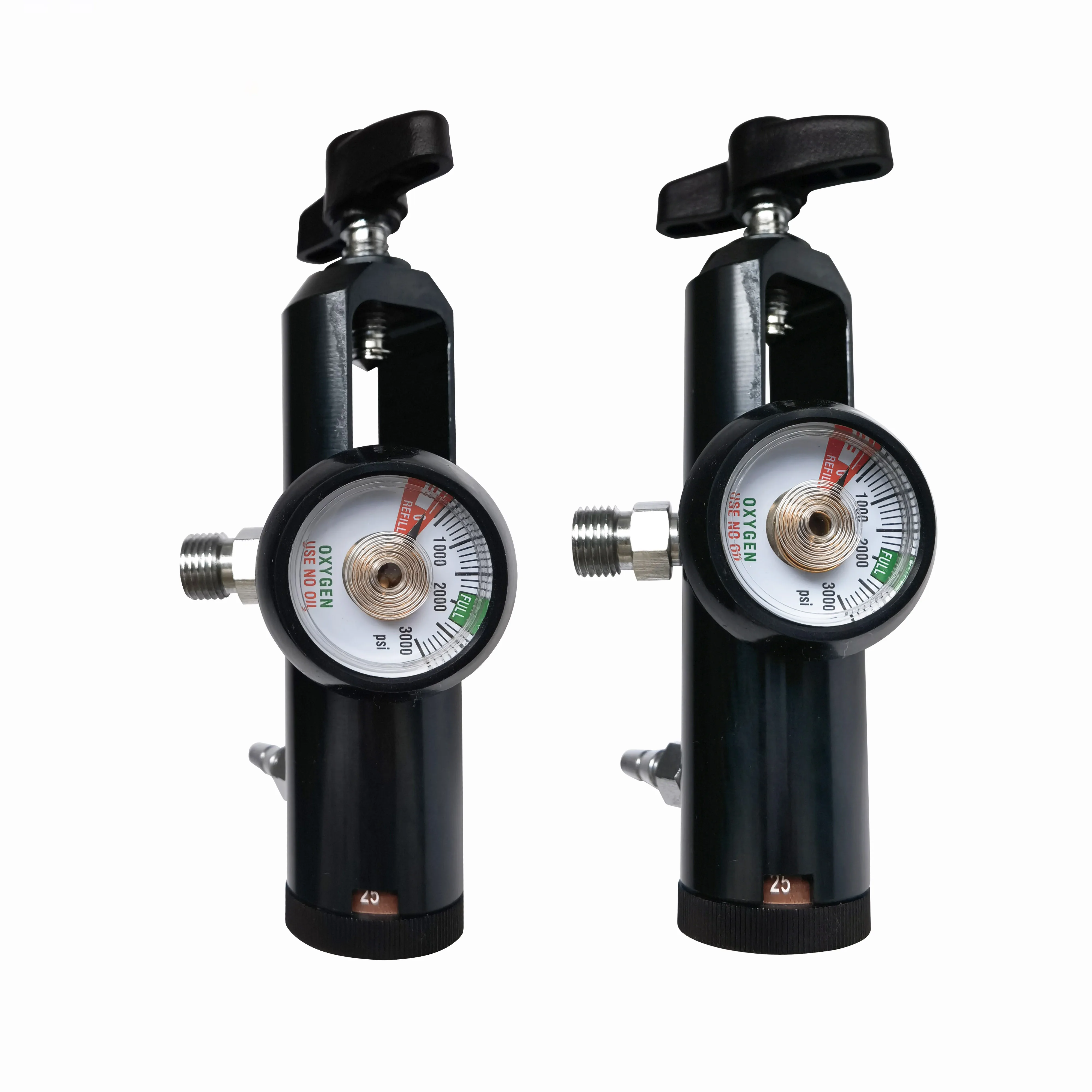 EMS Medical click style First Aid CGA870 regulador oxygen tank regulator 0-25LPM burb outlet and 1CV