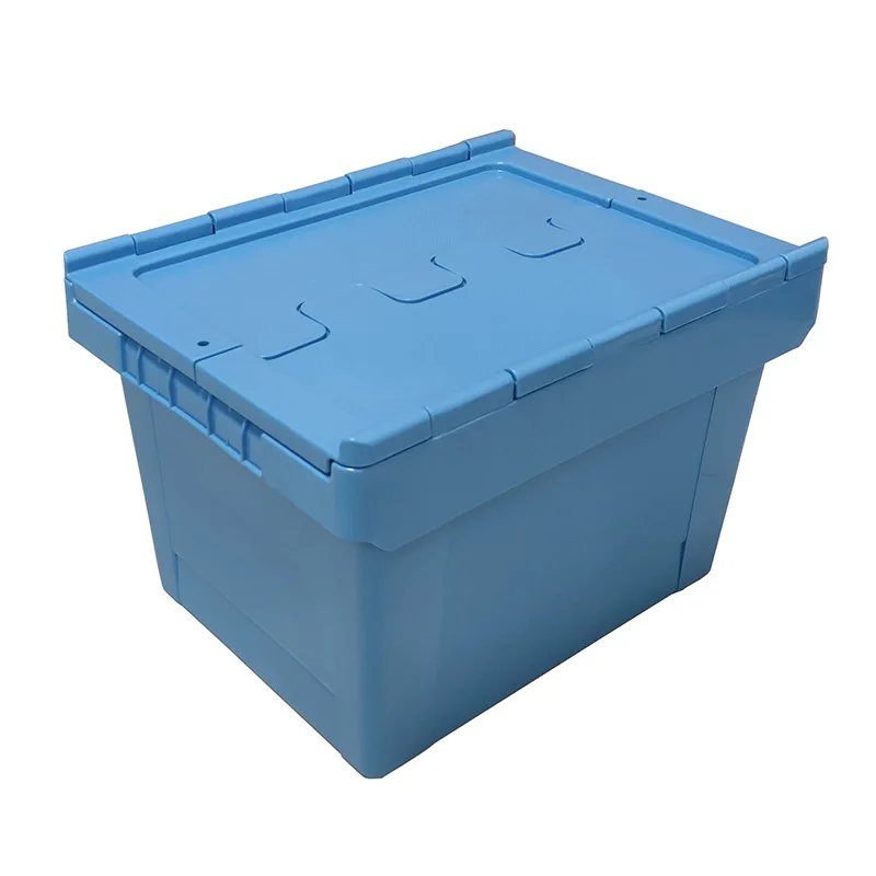 wholesale 400x300x260 mm durable hard plastic material PP solid box nestable plastic storage bin box for transportation