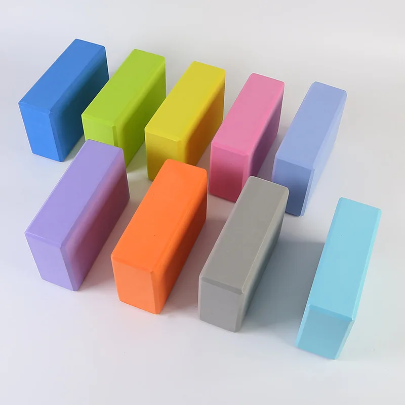 High Density 200g Fitness Exercise EVA Yoga Brick Custom Logo Printed Pilates Yoga Blocks