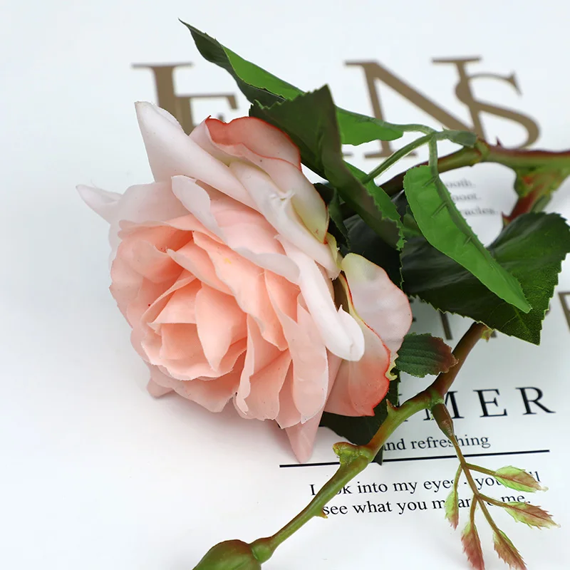 Новый продукт, свадебные столы, композиции, имитация роз, украшение, реалистичный шелк, искусственная Роза на ощупь