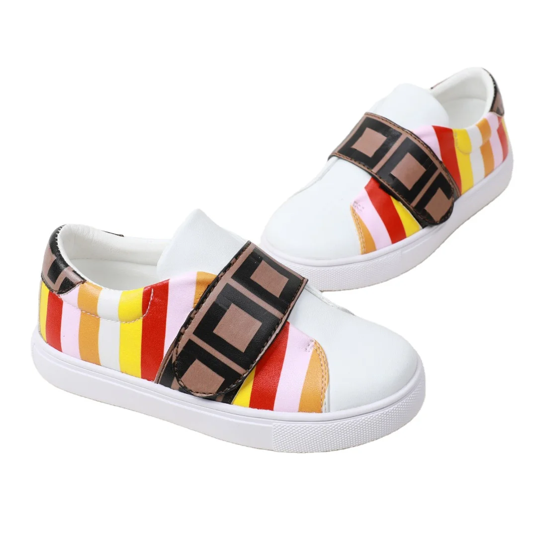 Hiking Sports Sneakers Casual Designer Kids Shoes Economical Custom Design Screen Printed Flat Casual Children Black 7-15 Days