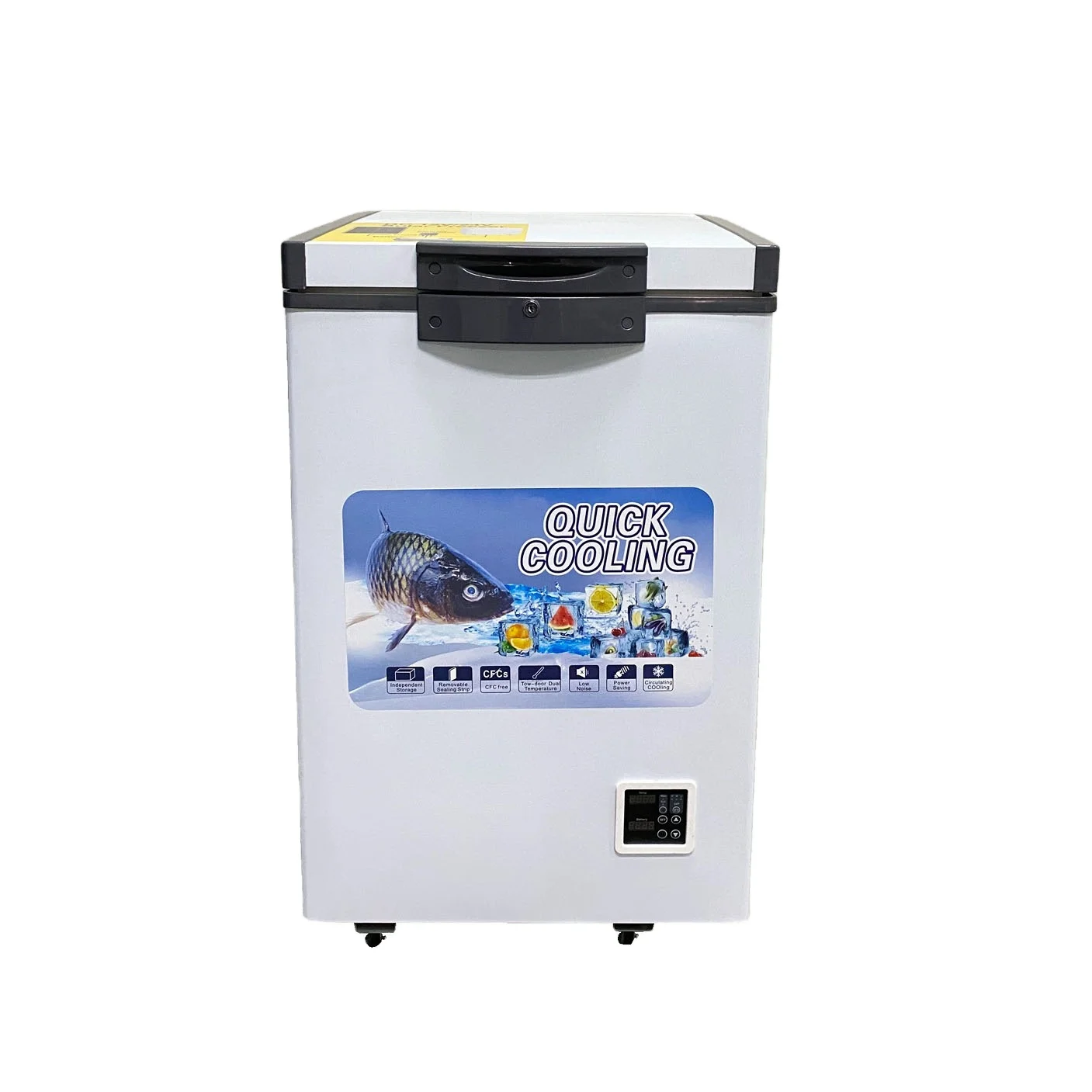100L мини-небольшая раздвижная дверь морозильная камера DC 12V