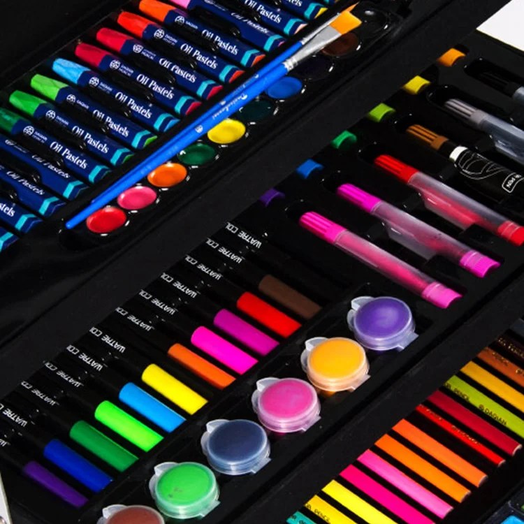 Art Supplies Custom Art set Gift Multicolor Soft Pastels Silky Washable Crayon Kids Oil Pastels Drawing Kit for Kids School