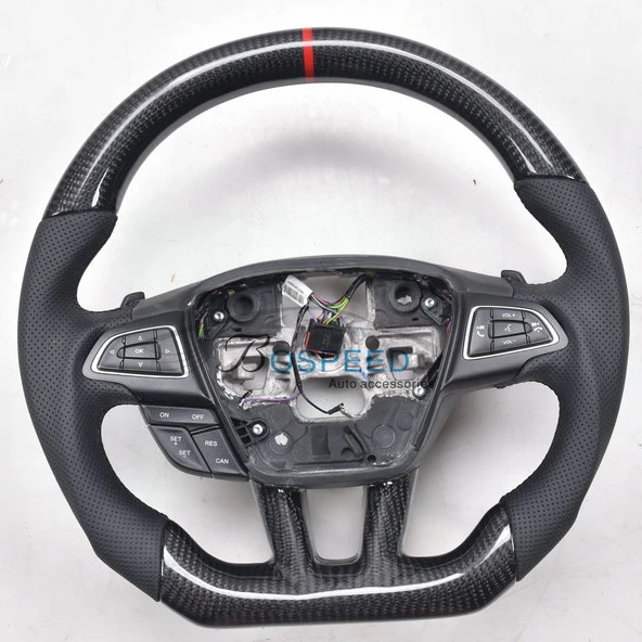 
2017 most popular Carbon Fiber steering wheel For Ford Focus 