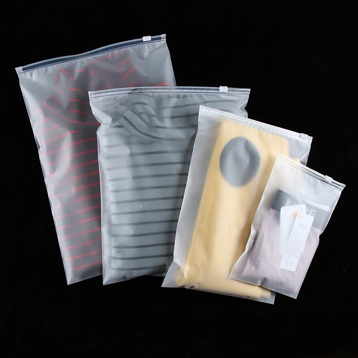Factory Wholesale Matte Bolsa print custom logo zip lock plastic pouch packaging bag for clothes zipper bags China