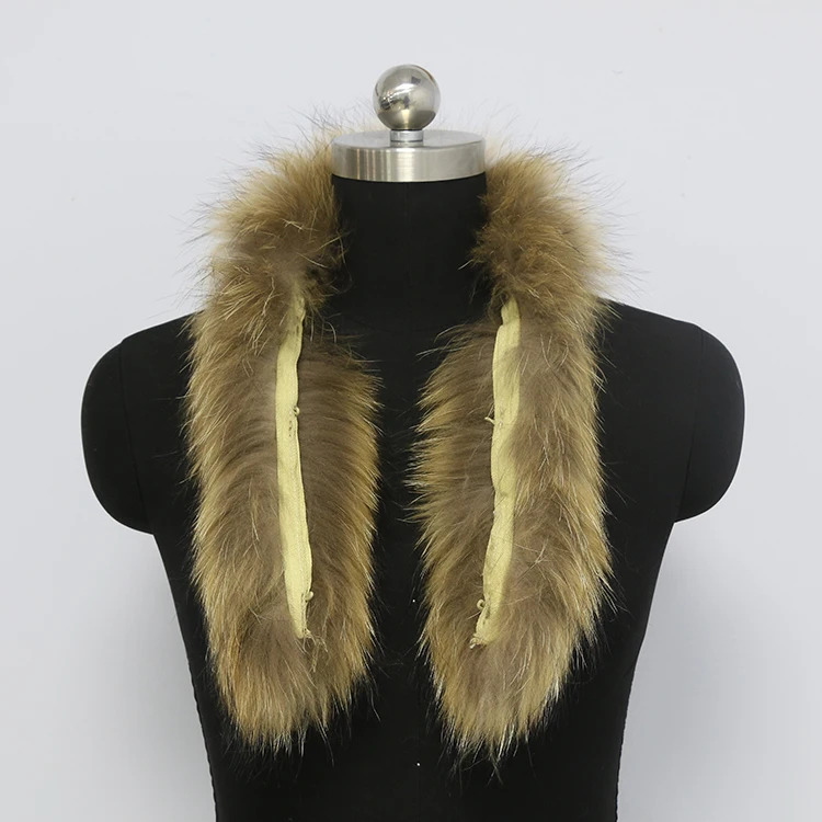 
DIY Clothing Hood Trim Real Fox Fur Trimming Raccoon Fur Strips 