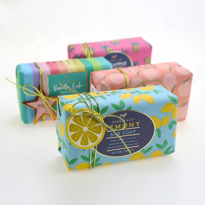 Wholesale Factory 300g Natural Organic Lemon Glycerin Bar Skin Body Care bath toilet soap in spot