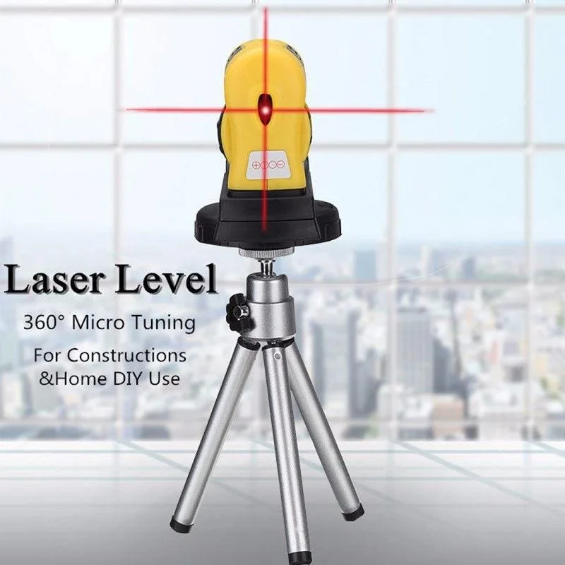 Laser Leveling System 360 Degree Adjustable Slanting Line with Holder Infrared Cross 2 Line Laser Marker