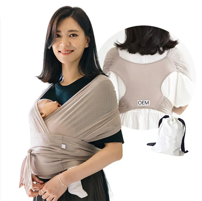 
Breathable 3D Mesh Polyester infant new born baby sling wrap carrier with private logo 