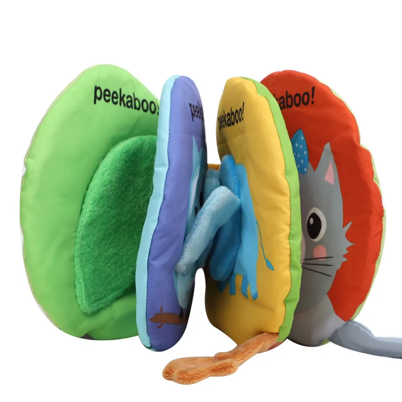 Factory Price Wholesale Baby Babies Educational Toy For Infant Peek-a-boo Cloth Book