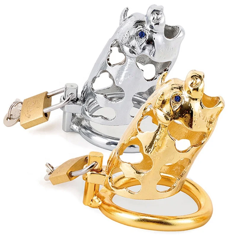 Zinc Alloy Men BDSM Bondage Cock Cage Male Chastity Devices Lock Male Chastity Cage for Penis
