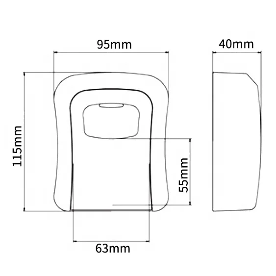  Usb rechargeable wholesale Wall Mounted Smart biometric Fingerprint Key