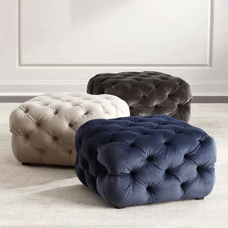 Мебель на заказ, скандинавский бархатный стул для макияжа с кнопками для спальни