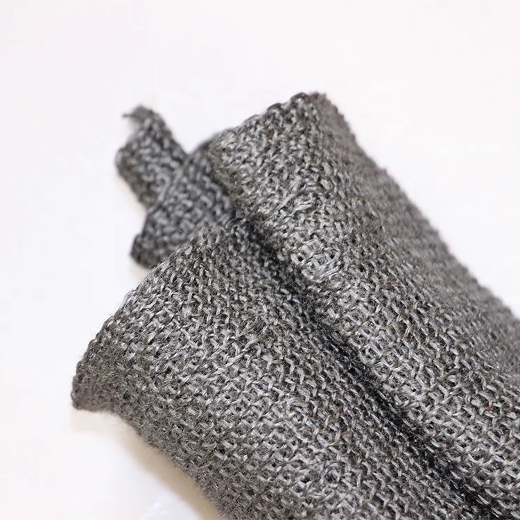 Fully premixed surface combustion  knitted fabric for metal fiber burner