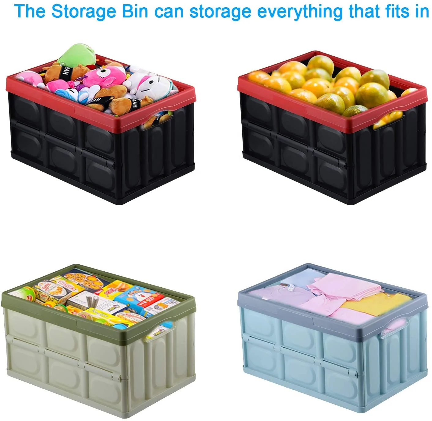 New Product Plastic Foldable Plastic Crate with Lid