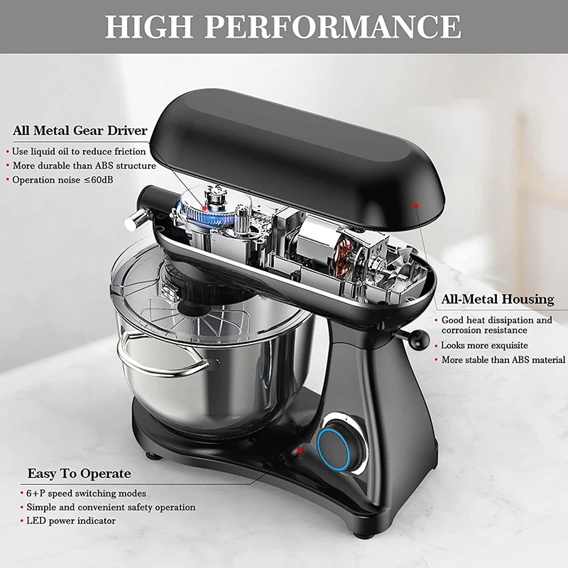 800W Die-cast Electric Mixer KitchenAid Household Professional Stand mixer