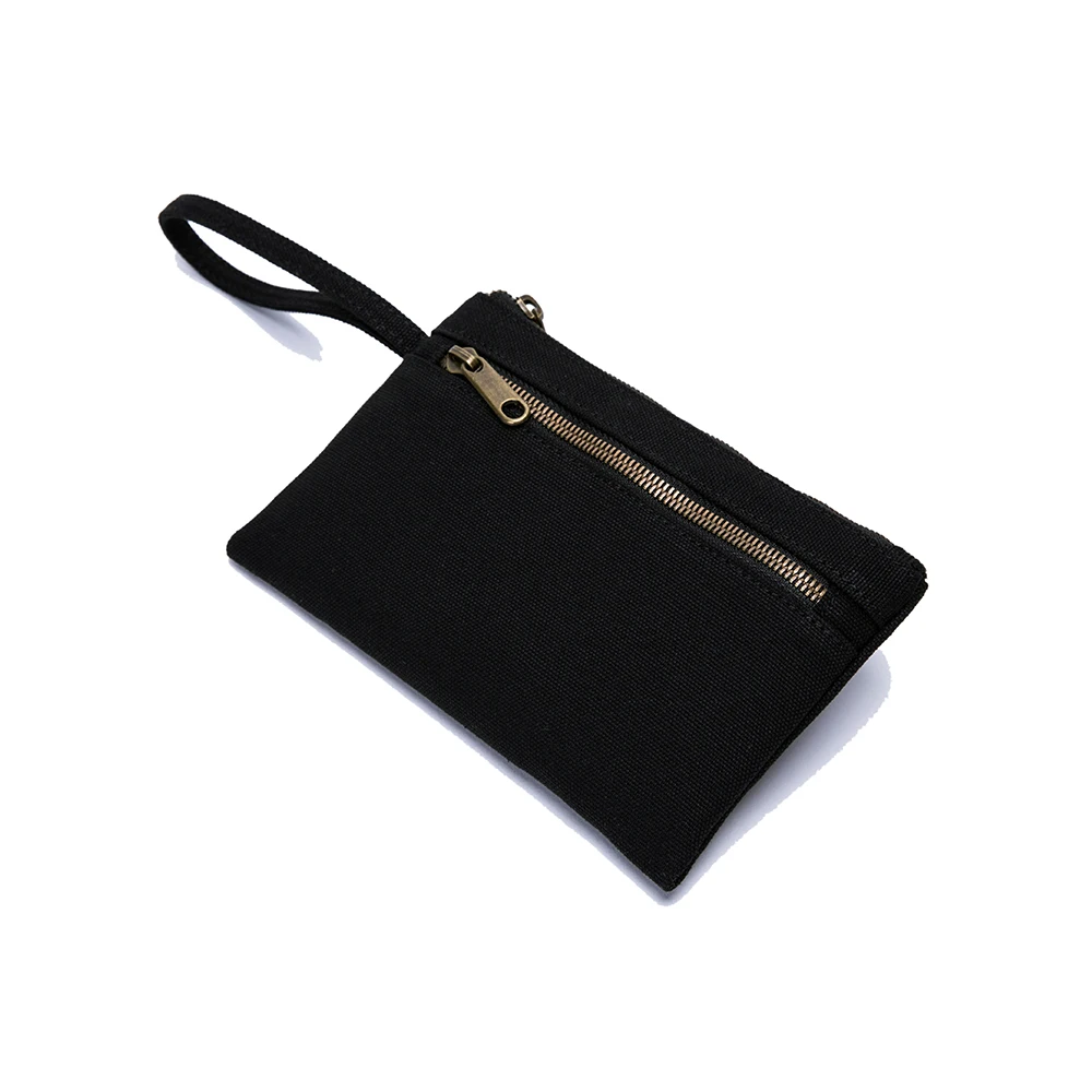 Classic simple women clutch bag female new canvas storage bag casual organic canvas wrist bag