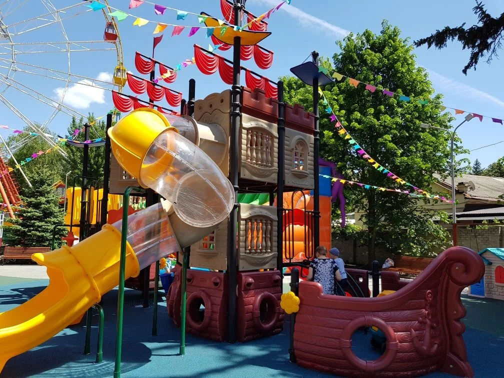 Huge outdoor pirate ship toy pirate ship playground equipment QX-18038A