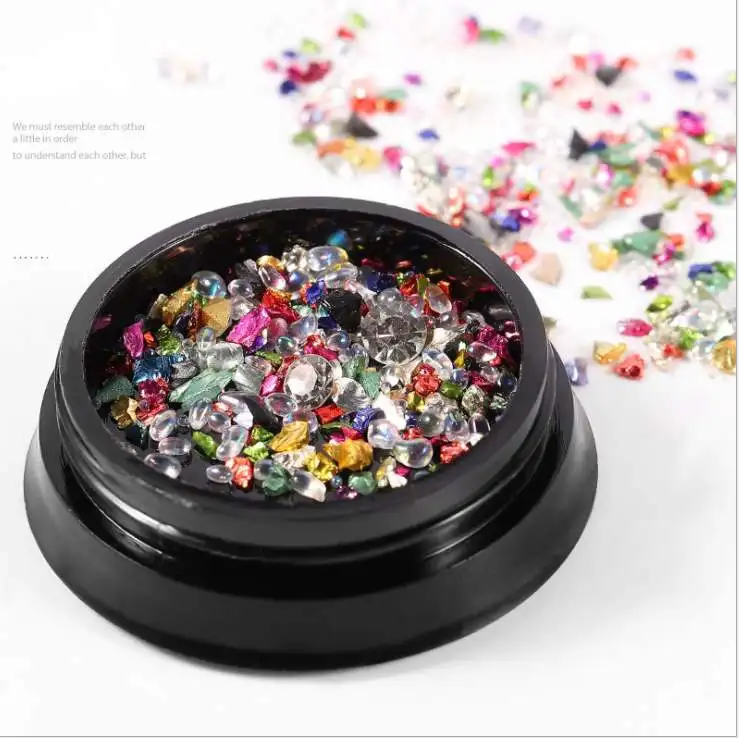 Wholesale Factory Outlet New Fashion Jewelry Bling Mixed Flat Rhinestone Nail Art Decoration