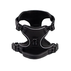 Светоотражающий жилет для домашних животных, Мягкая сетчатая подкладка без вытягивания, шлейка для собак с ручкой