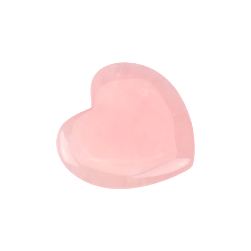 OEM / ODM Face Slimming Crystal Rose quartz Stone Body Scraping Massage Tool Board Roller Pink Heart-shape  Jade Gua sha