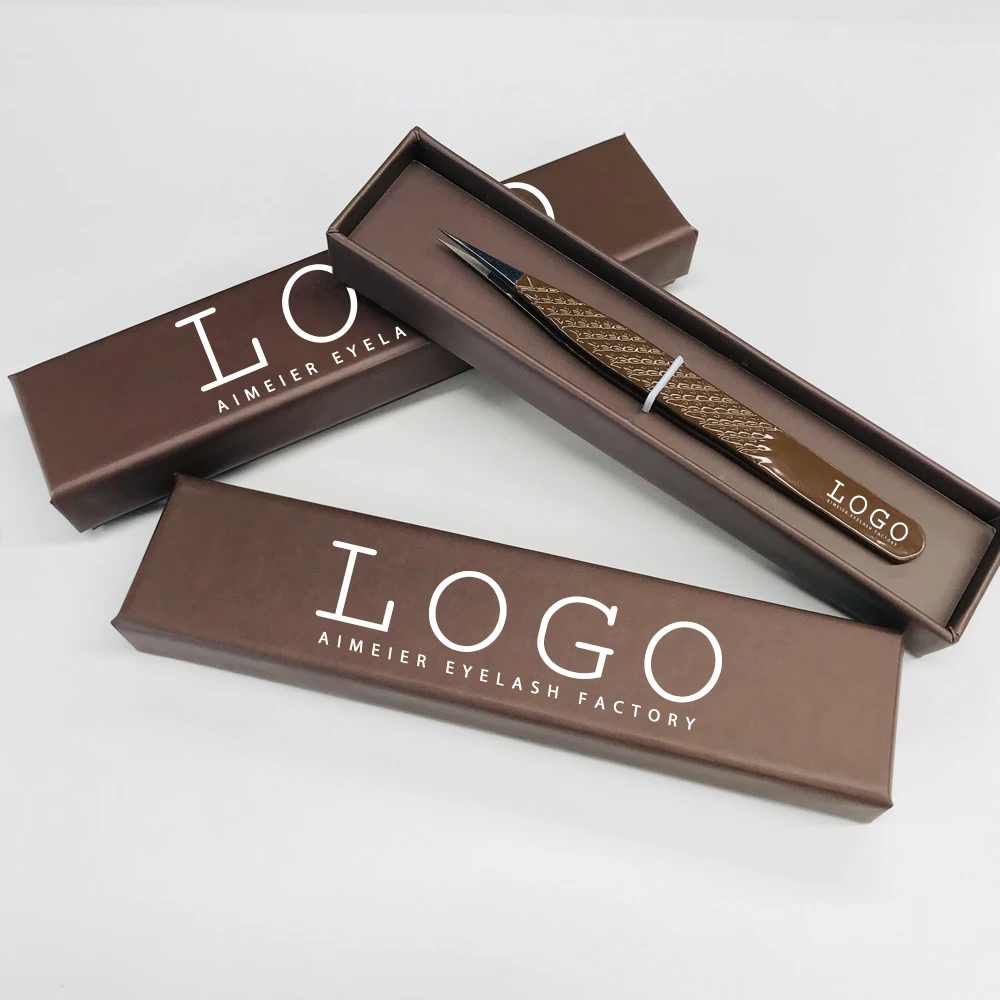 Lash Tweezer Box Packaging Isolation Microfiber Mega Volume Tweezers Lash Extensions Stainless Steel Tweezers