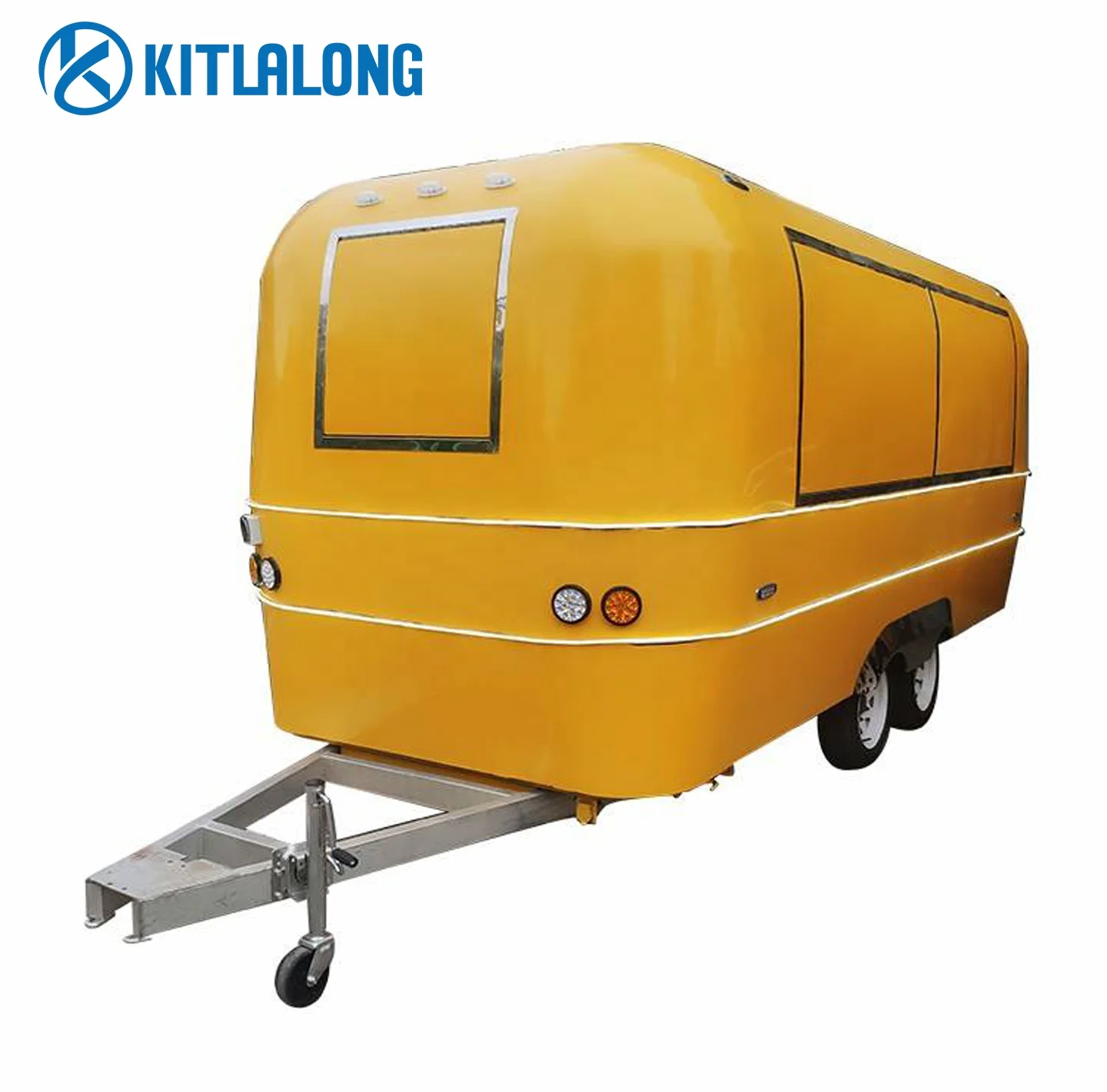 Kitlalong Trailer Mobile Food Vending Trailer Customized Design Stainless Steel Mobile Ice Cream Food Truck