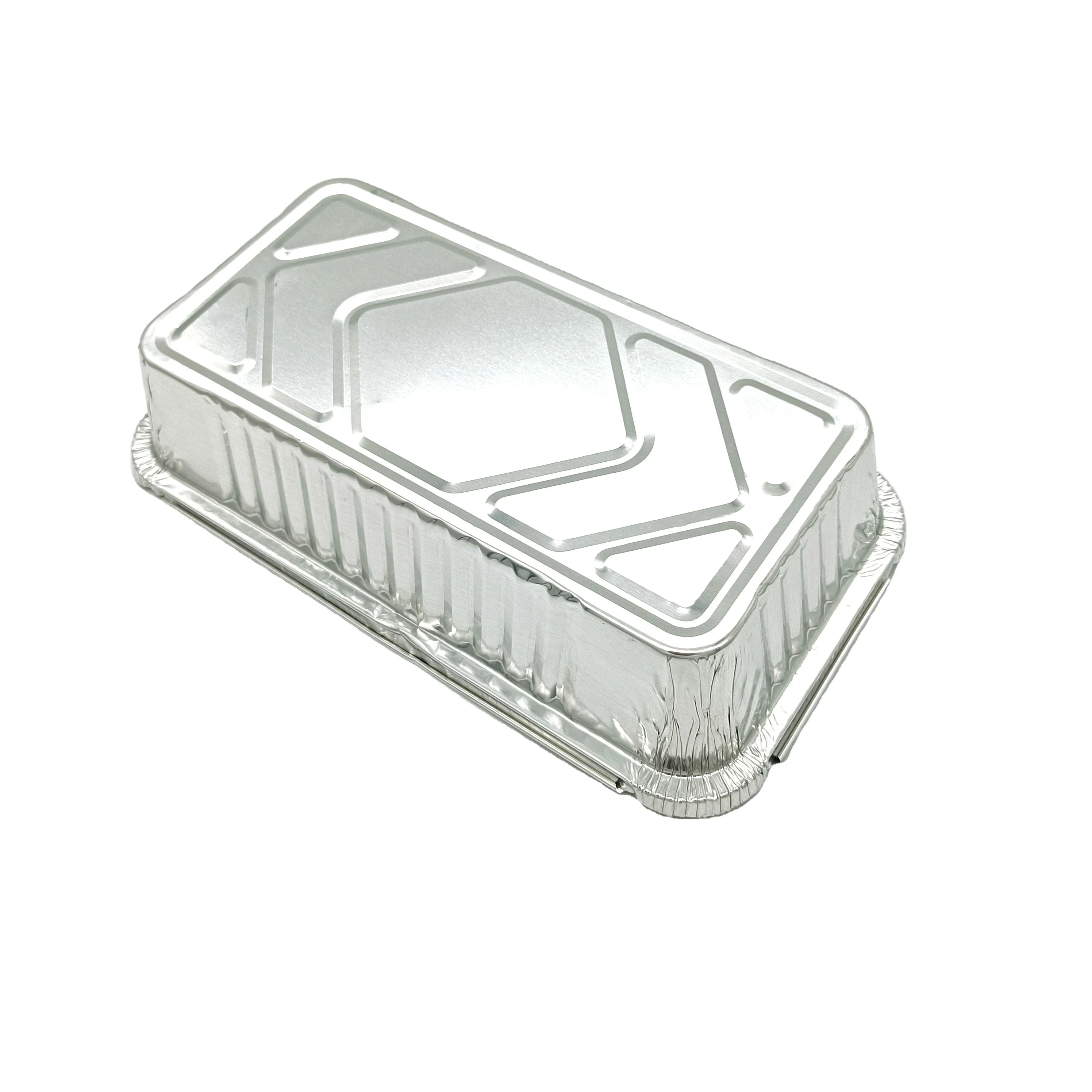 OEM Logo Food Grade Kitchen Microwavable Oven Foil Dinner Lunch Takeaway Trays Aluminium Foil Container With Lid