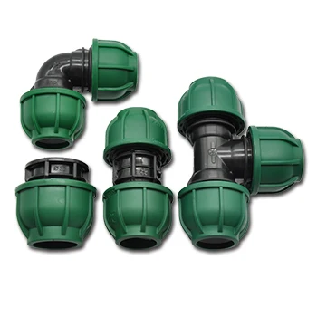 High Quality Drip irrigation fittings water hdpe pipe  Green Color pp compression PN10 Reducer Pipe Fittings