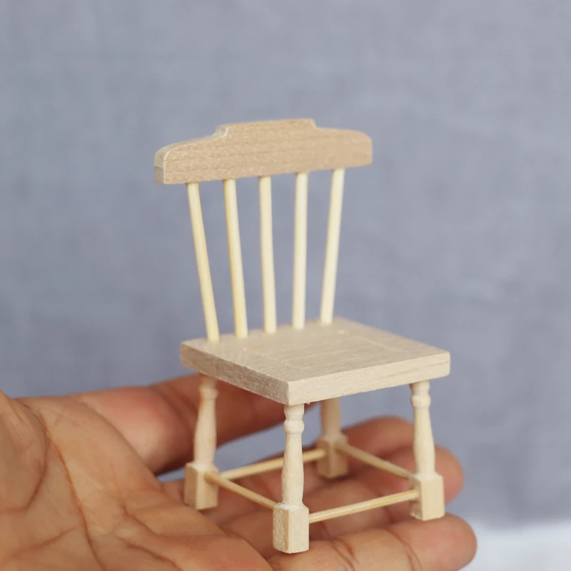1:12 dollhouse miniature furniture Diy accessories dining room kitchen study plain chair
