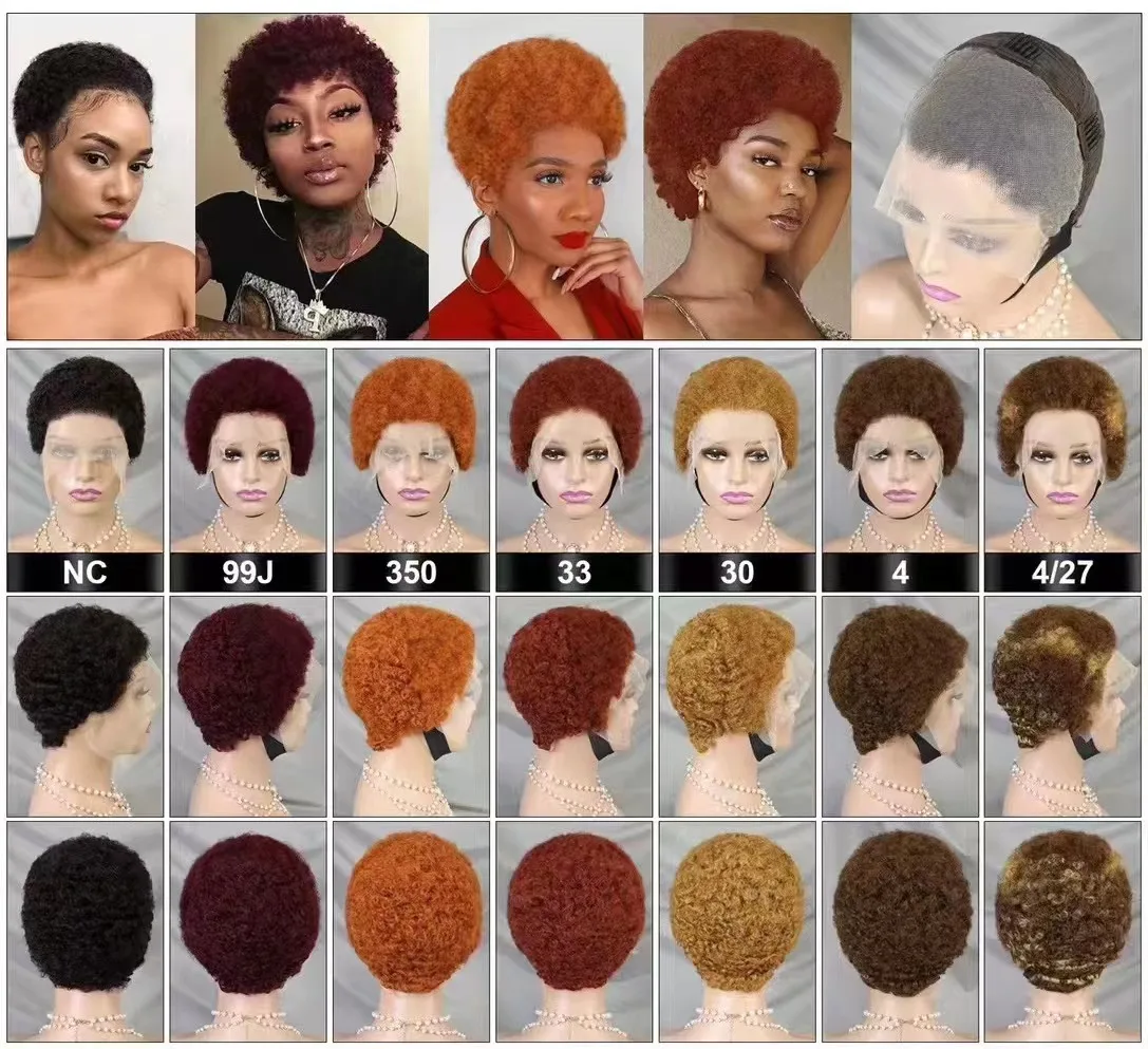 13x4 Full Frontal Lace Afro Curly Human Hair Wig Full Coverage for a Natural Look