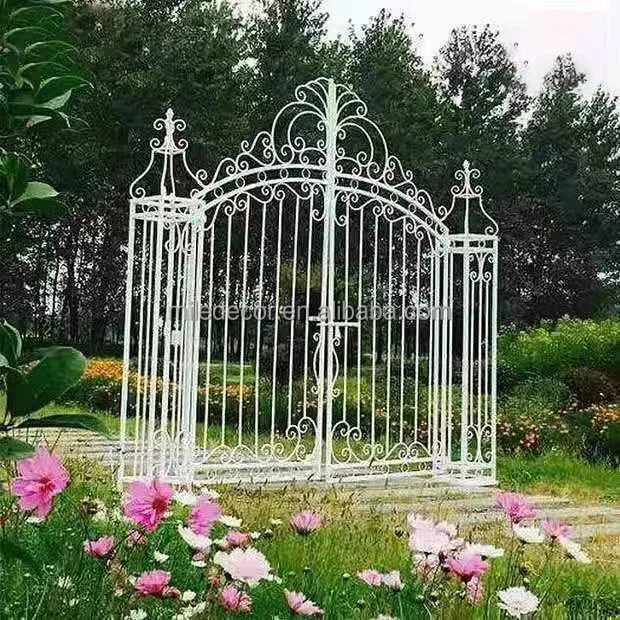 Wholesale Luxury Golden Metal Flower Gate Backdrop For Wedding Outdoor Decoration Metal Frame Stand