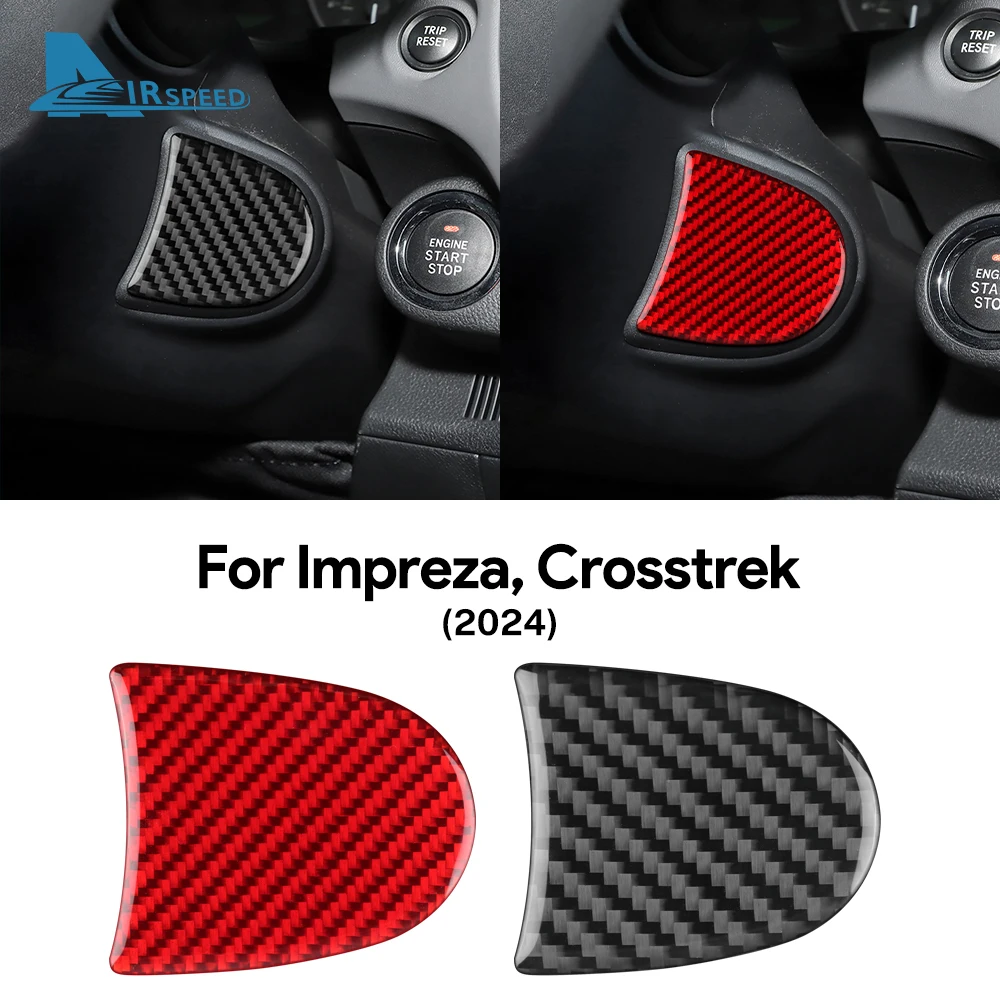 Real Soft Carbon Fiber Sticker For Subaru Crosstrek/ Impreza 2024 Car Below Steering Wheel Panel Interior Trim Accessories