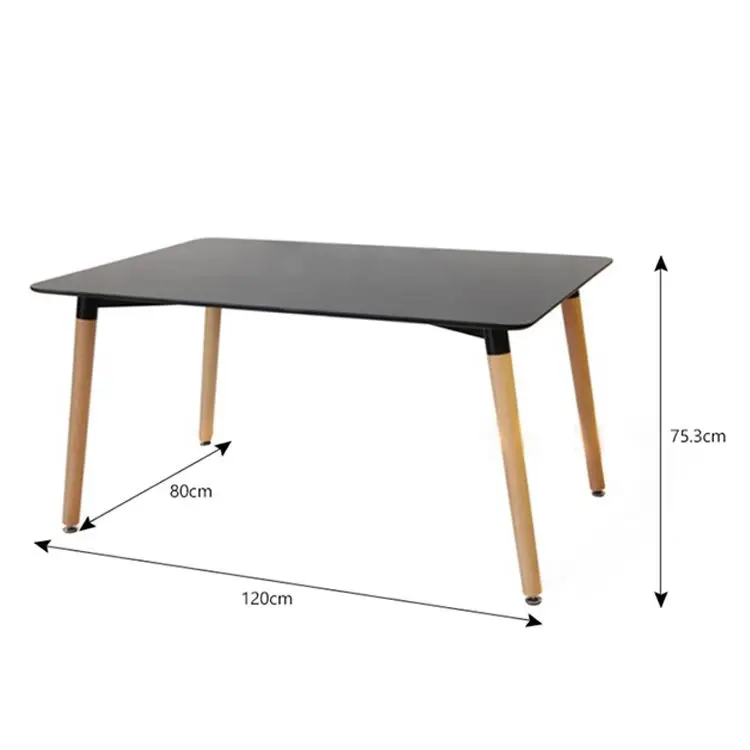 Factory Wholesale Modern Design Wooden Dining Table Set With Rectangle Top For