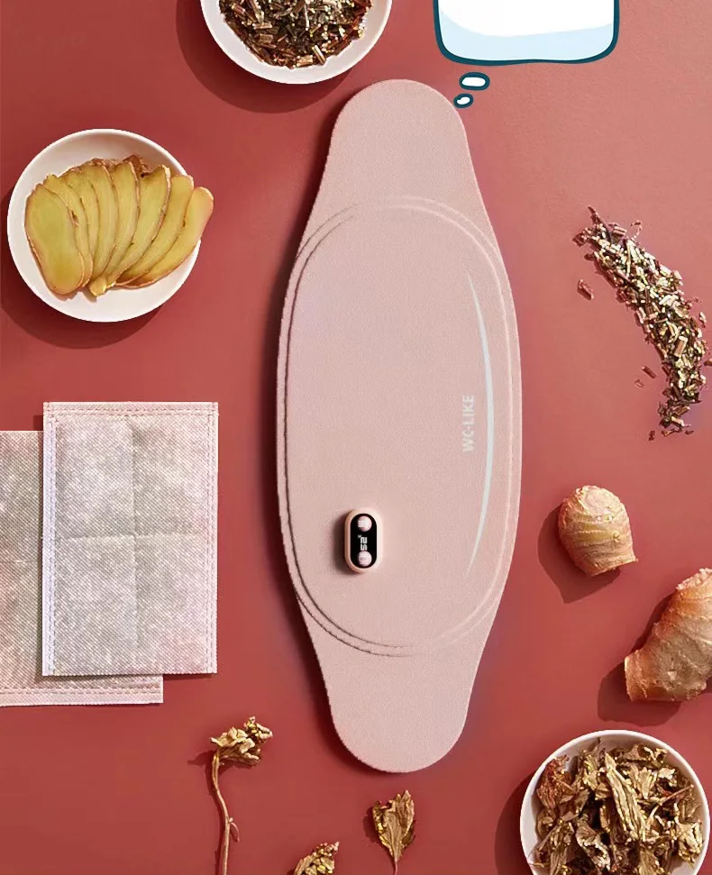 Electric Vibration Massage Graphene Heating Warm Palace Heated Belt Period Pain Relief Menstrual Cramps Portable Heating Pad