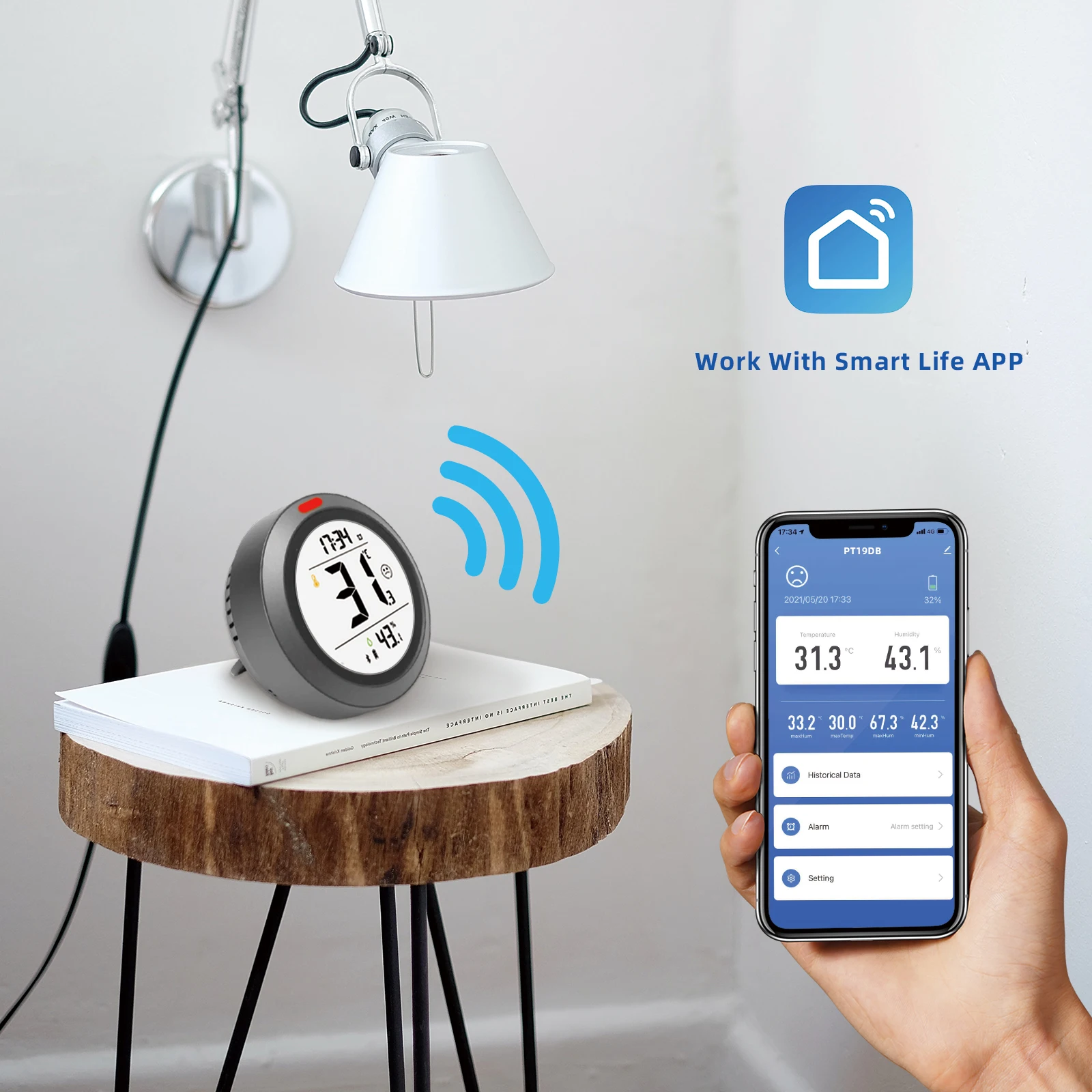 2022 Newest  Wireless  lcd Digital Display Electronic indoor outdoor Thermohygrometer With Household Temperature