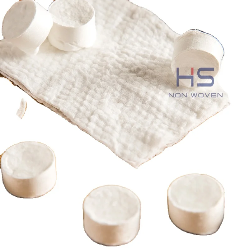 Compressed Tablet Napkin Facial Towel with Bamboo Trays