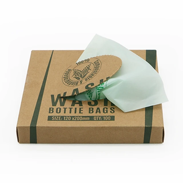 Compostabel and Biodegradable Tattoo Wash Bottle Sleeves Bags for Tattoo Green Soap Clean Barrier Squeeze Bottle Bags