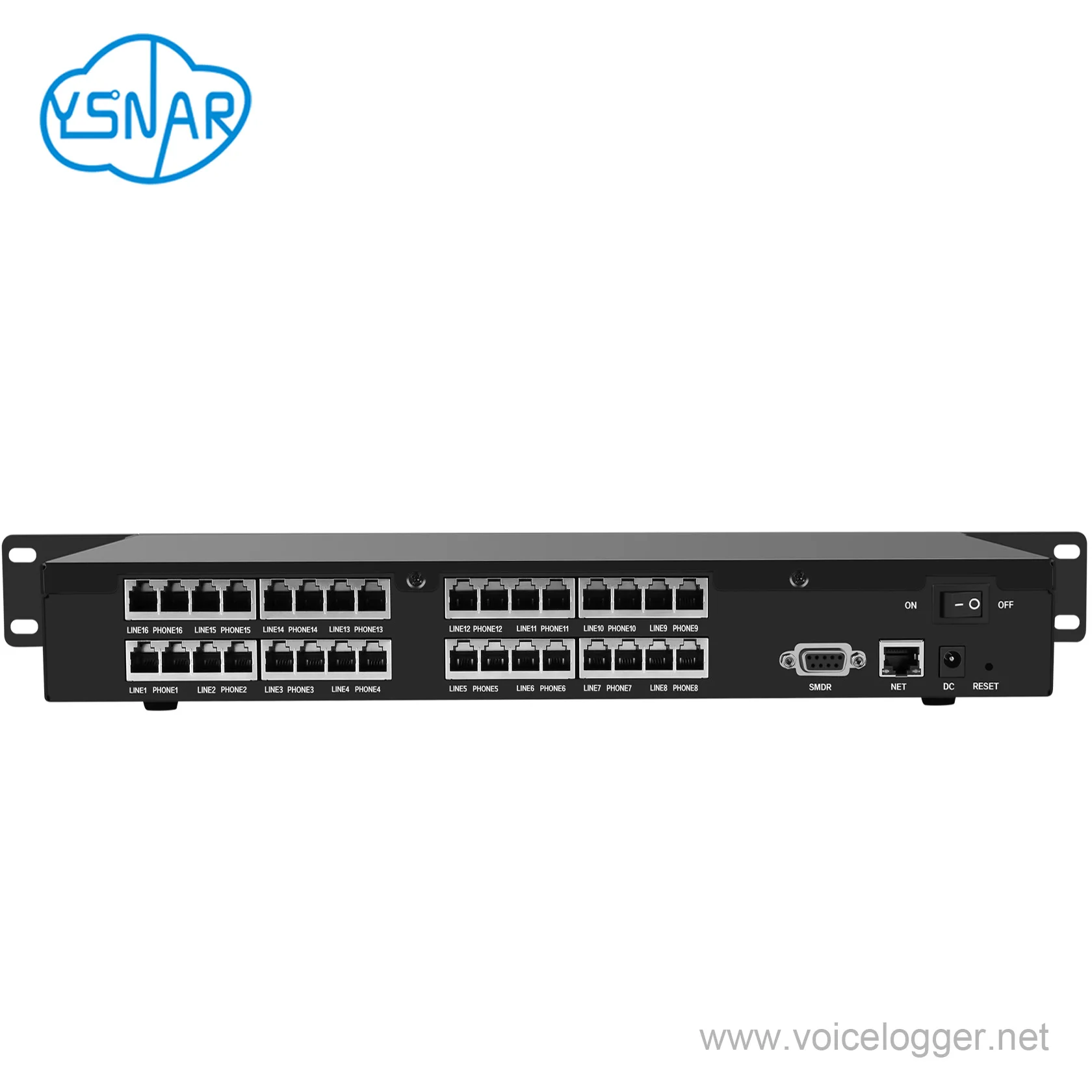 16CH 1U Rack Mount Standalone P2P Cloud Network Analog Telephone Call Recorder Voice Logger with Open Source API/SDK and 1TB HDD