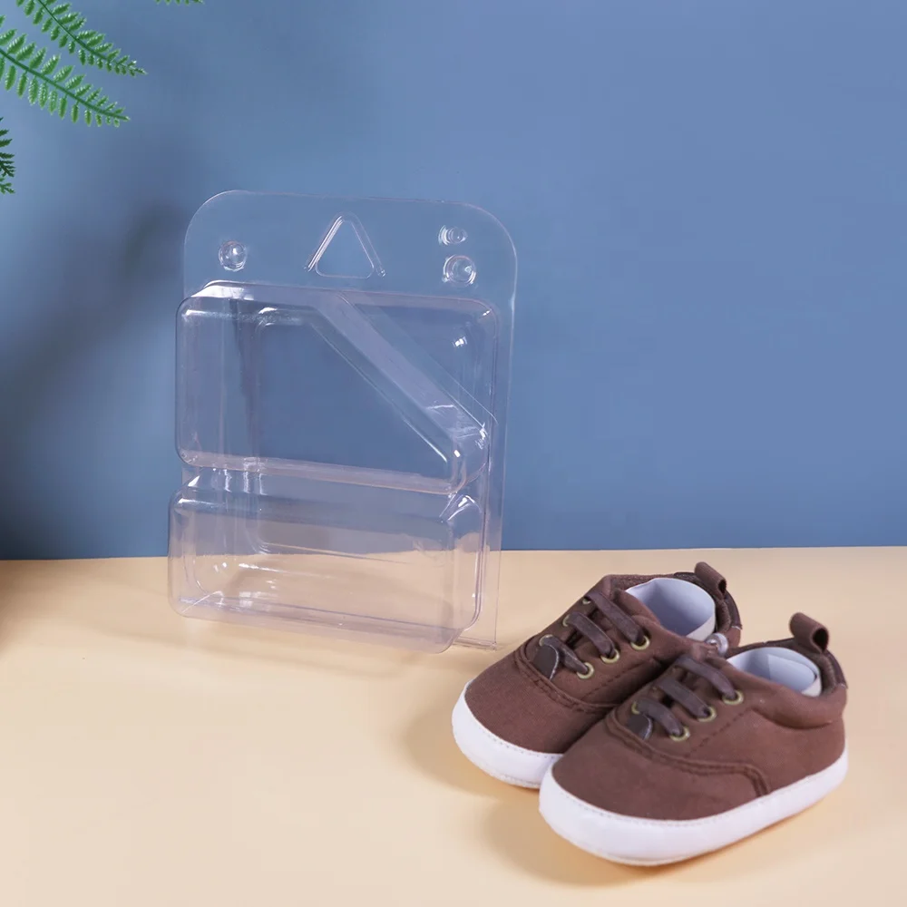 Hot Sale New Style PVC Transparent Plastic Thermoforming Vacuum Blister Baby Shoes Packaging Box