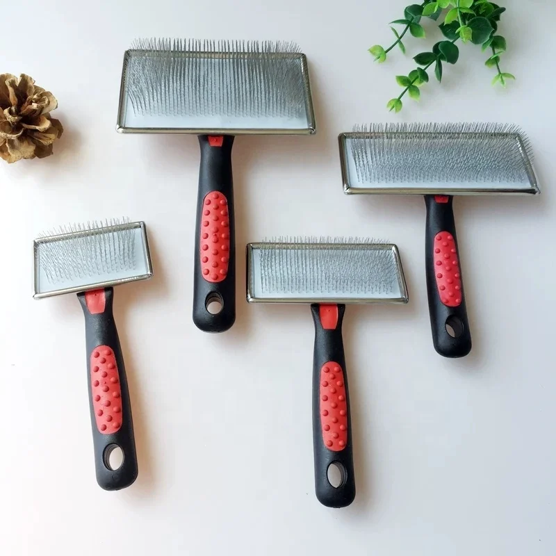 Dog Cat Pet Hair Fur Pet Grooming Slicker Brush Comb Pet Dog With Pins