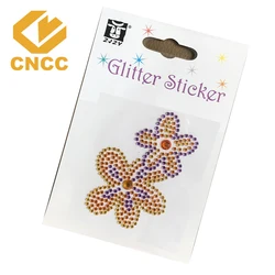 custom crystal adhesive sticker crown face crystal sticker