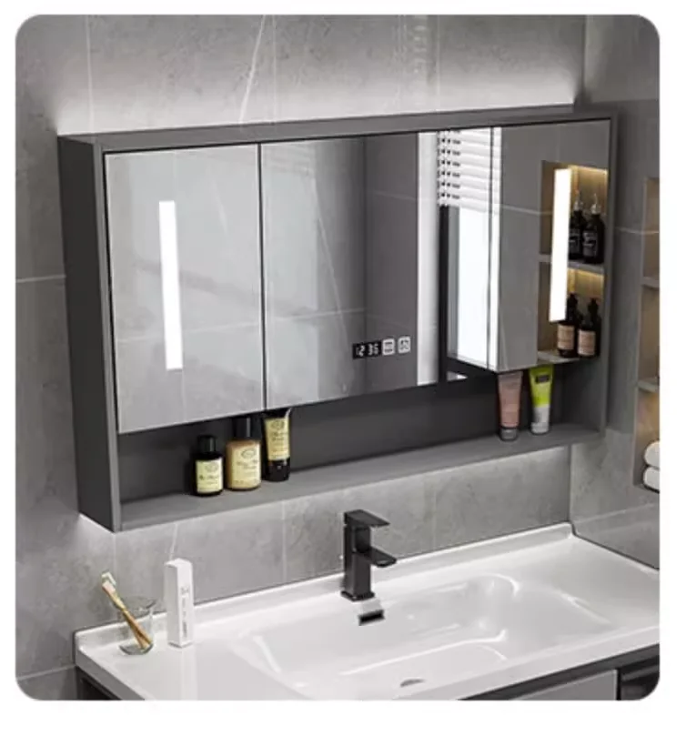 Ceramic basin bathroom cabinet combination vanity with mirror wash basin for hotel bathroom