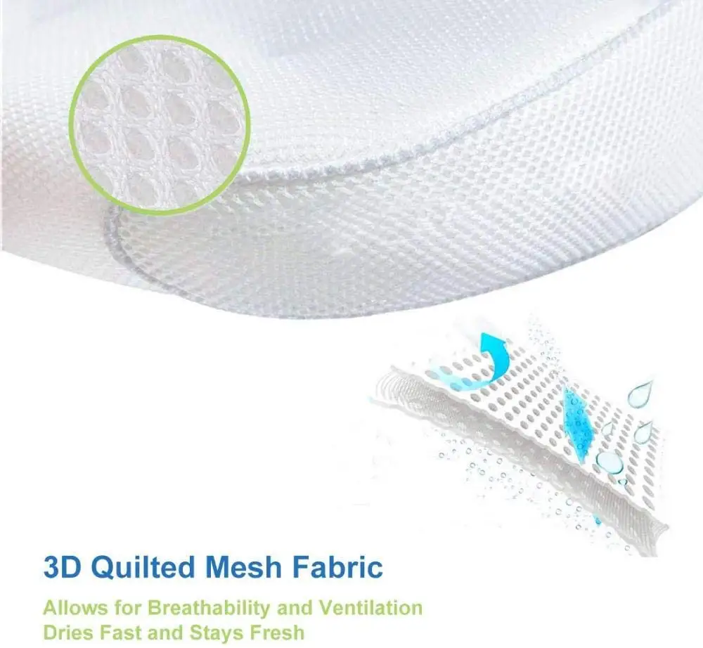 Spa Cushion Suction Cupa Comfortable 3d Mesh Adjustable Pillow for Bath Tub