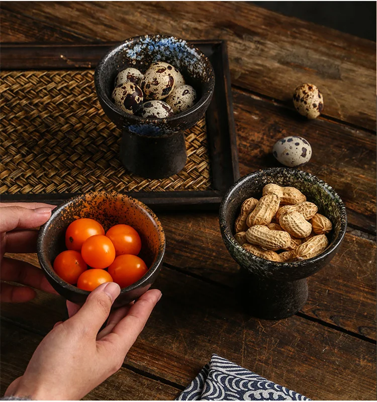 Harmony High Feet Ceramic Ice Cream Bowl Pudding Bowl Thick Soup Bowls Restaurant Specialty Tableware