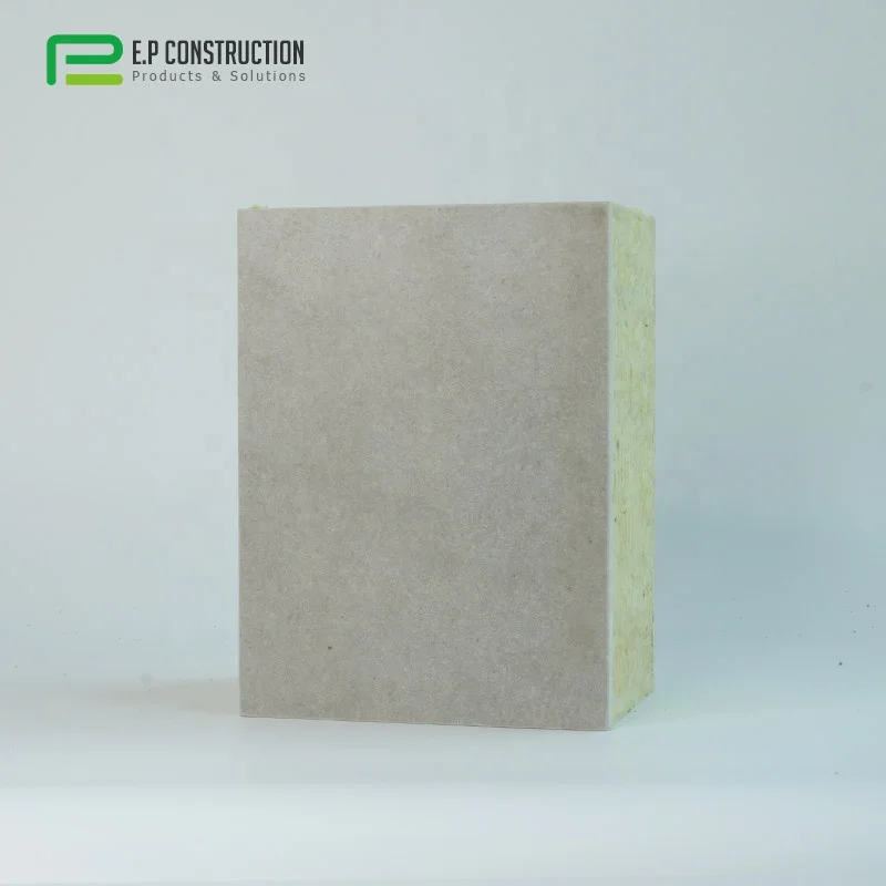 E.P China Manufacturer New Customized Eco-Friendly Rock Wool Sandwich Insulation Panel