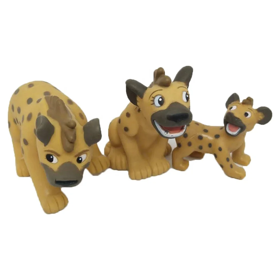 Learning Cartoon Toys Action Figure Baby Early Education Safe Hyena Animal Manufacturers Rotational Kid Toy Vinyl Toys