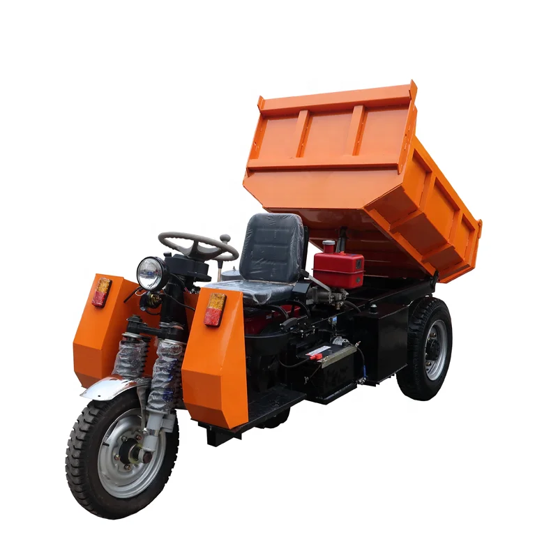 HuanSheng 18 Horsepower Mini Dumper Truck Multifunction Mini Dumper Truck 3 Wheels Mini Dumper Trucks Sale To Peru