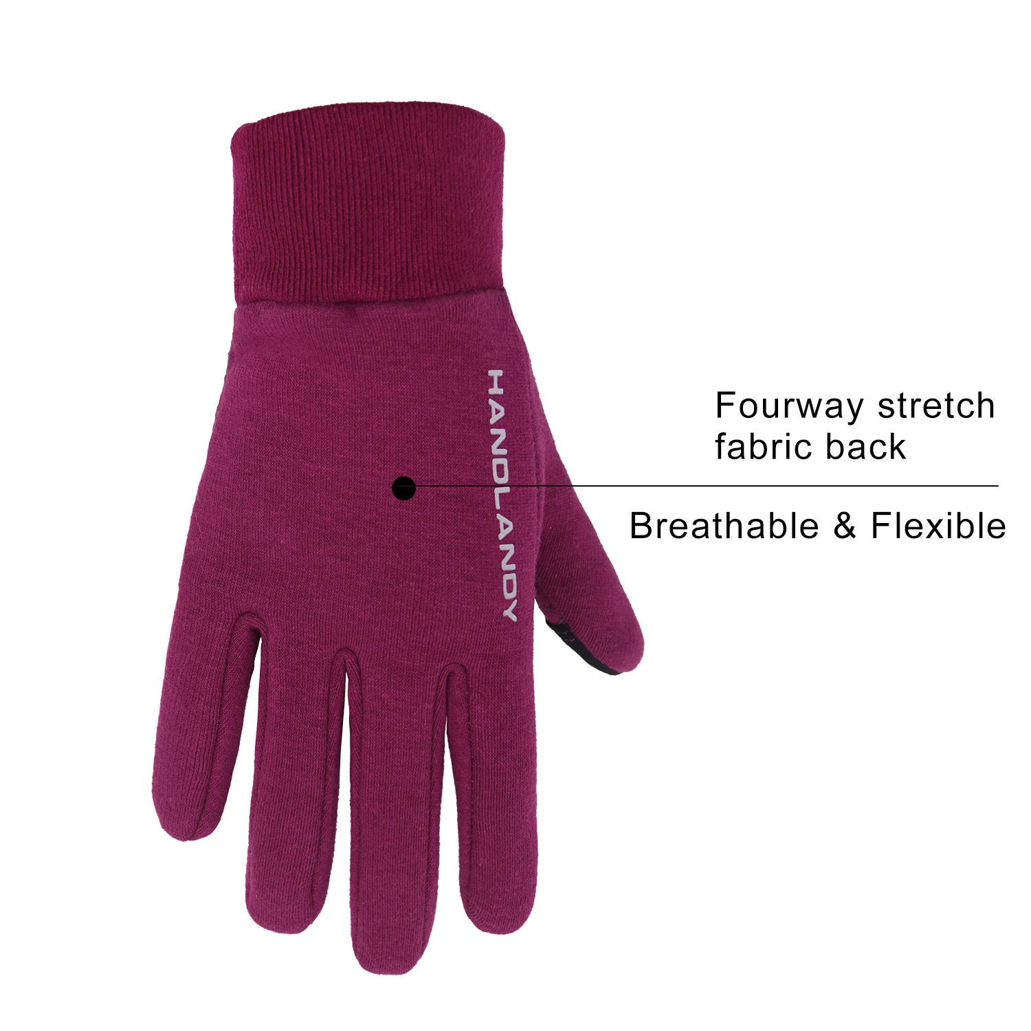 HANDLANDY pink winter outdoor activities running touch screen cycle sports gloves