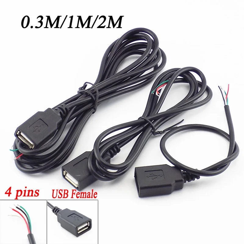 Micro USB соединительный кабель 2 0 4 Pin штекер гнездо для передачи данных DIY источник питания зарядный шнур Удлинитель зарядное устройство